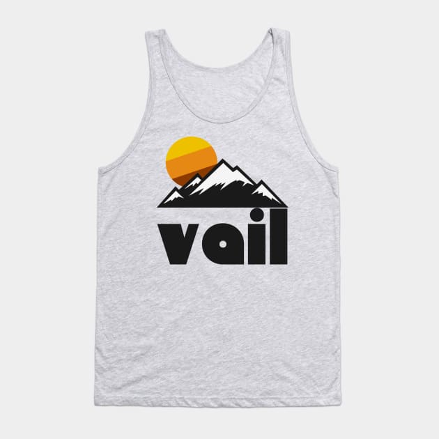 Retro Vail Colorado ))(( Tourist Souvenir Travel Design Tank Top by darklordpug